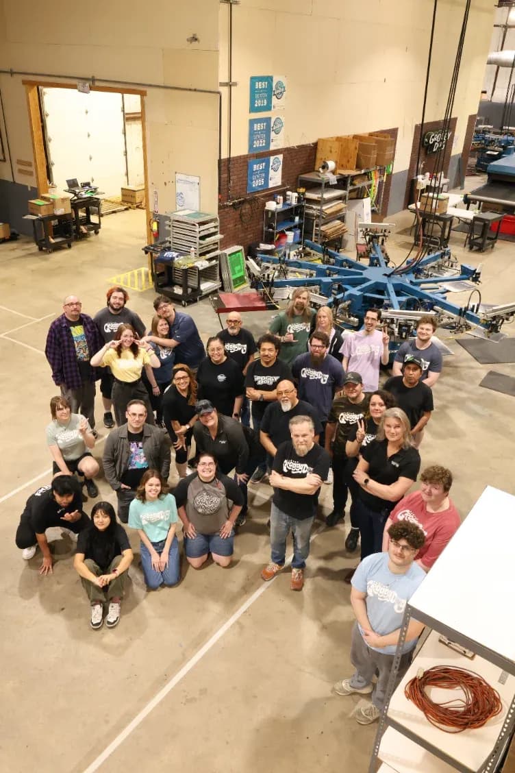 Groggy Dog shop floor, press in action