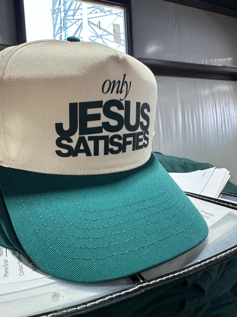 Only Jesus Satisfies two-tone rope cap