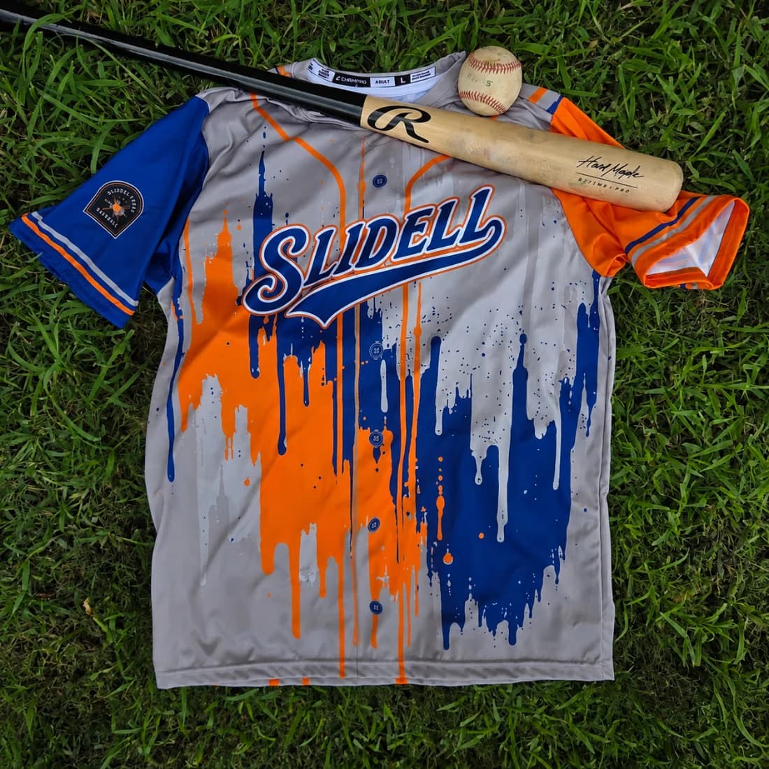 Slidell sublimated baseball jersey, front