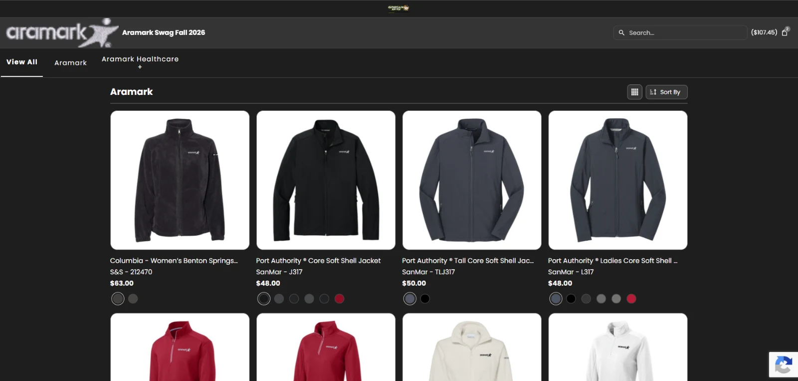 Aramark Swag Fall 2026 company store